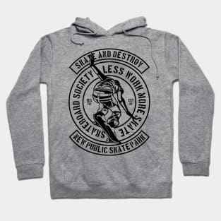 Skate and Destroy Vintage Skateboarding Design Hoodie